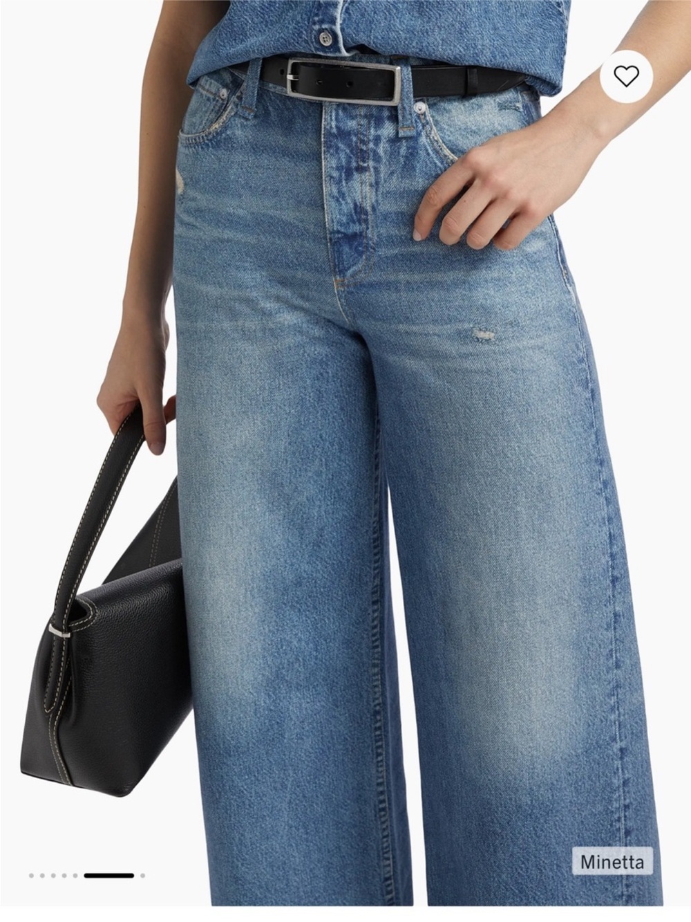rag & bone sweatpants jeans Light Blue Wide - Picture 3 of 8